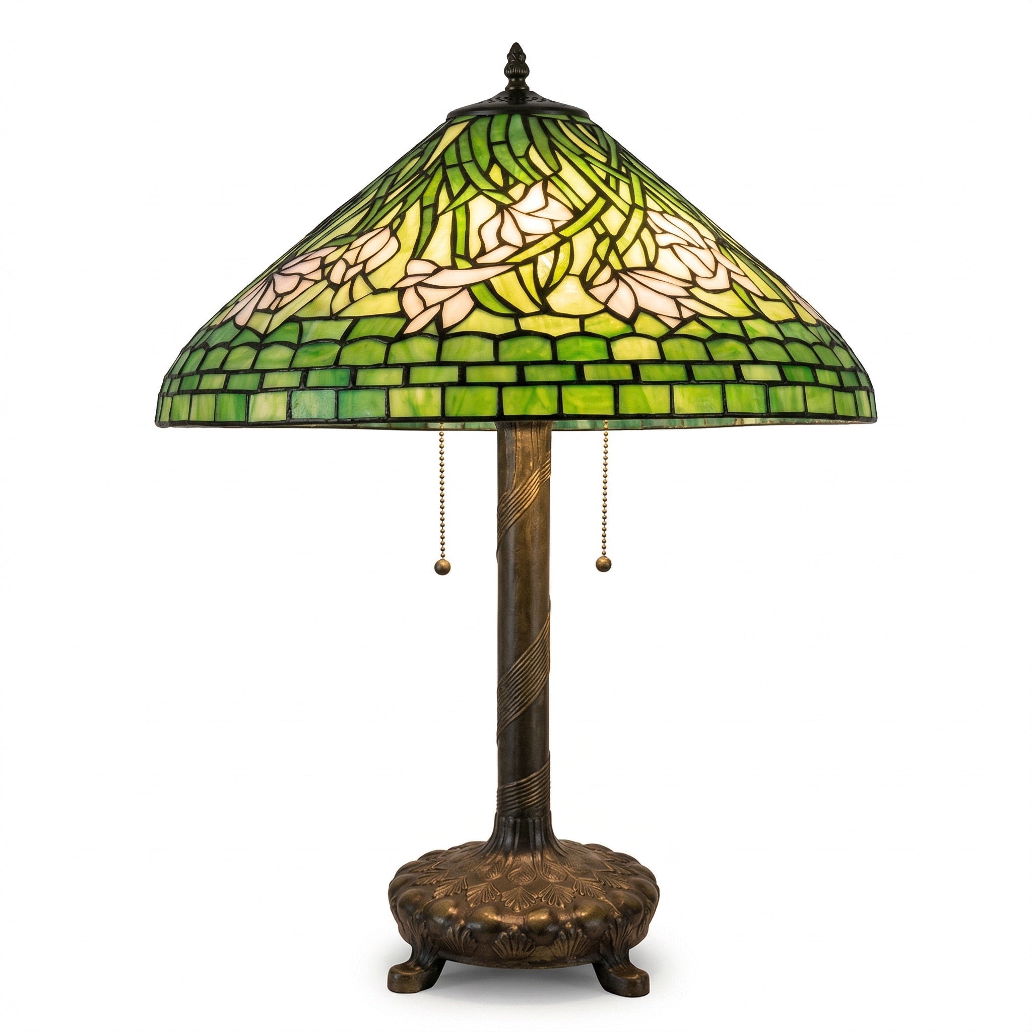 Tiffany Table Lamp - Green Vine 16"