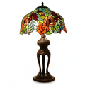 Tiffany Table Lamp - Rosewood Garden 16"