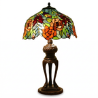 Tiffany Table Lamp - Rosewood Garden 16"