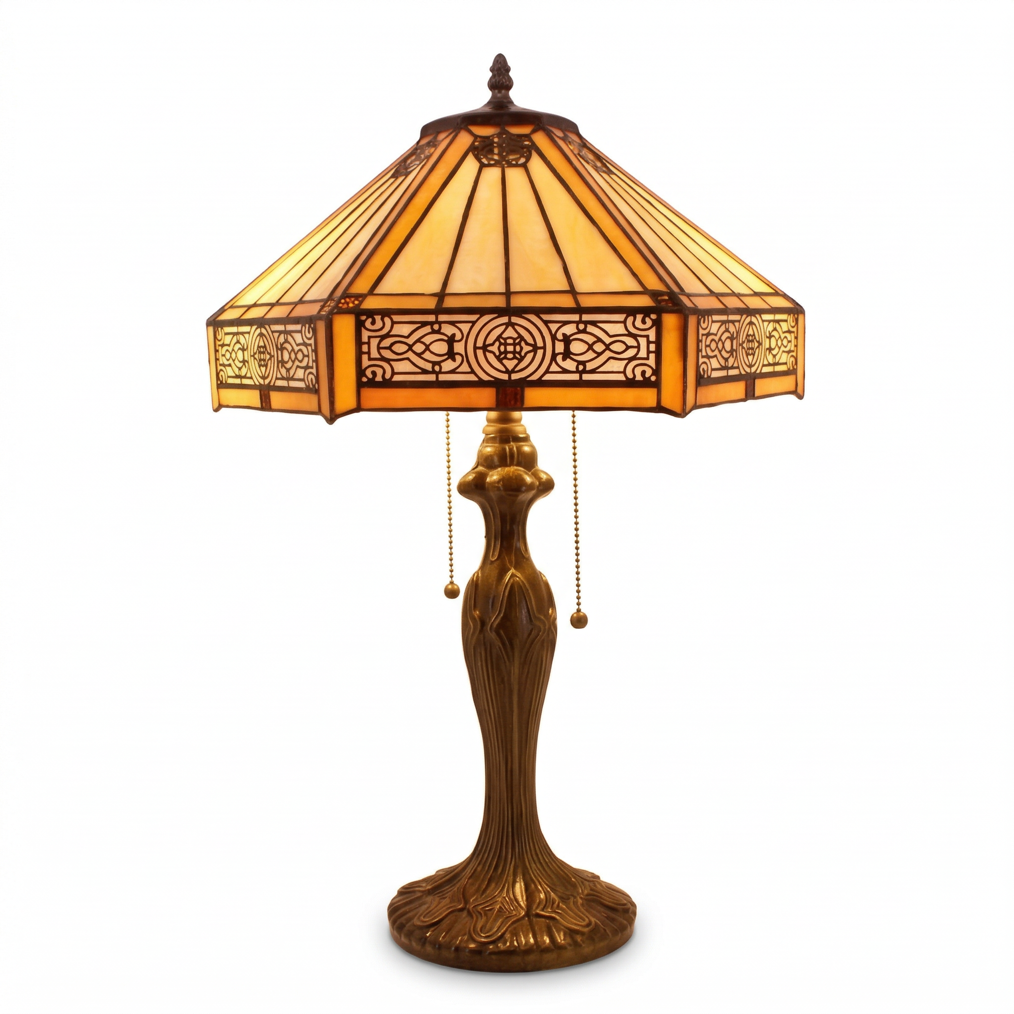 Tiffany Table Lamp - Golden Prairie 16"