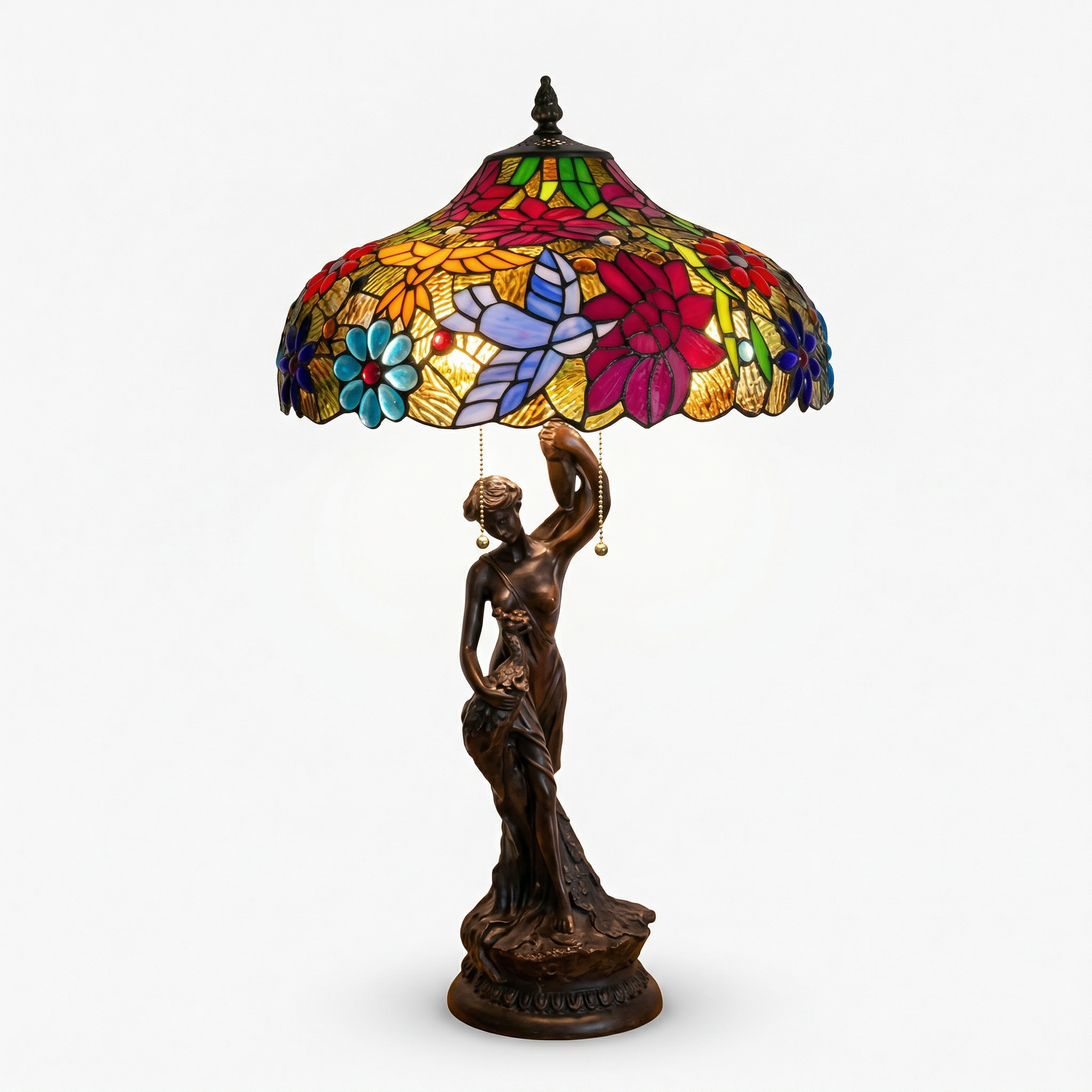 Tiffany Table Lamp - Petal Muse 18"