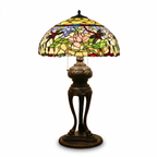 Tiffany Table Lamp - Lotus Dragonfly 18"