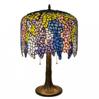 Tiffany Table Lamp - Wisteria Nightfall 14"
