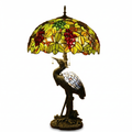Tiffany Table Lamp - Vineyard Heron 20"