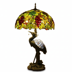 Tiffany Table Lamp - Vineyard Heron 20"
