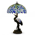 Tiffany Table Lamp - Blue Lagoon Heron 20"