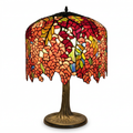 Tiffany Table Lamp - Crimson Maplefall 18"