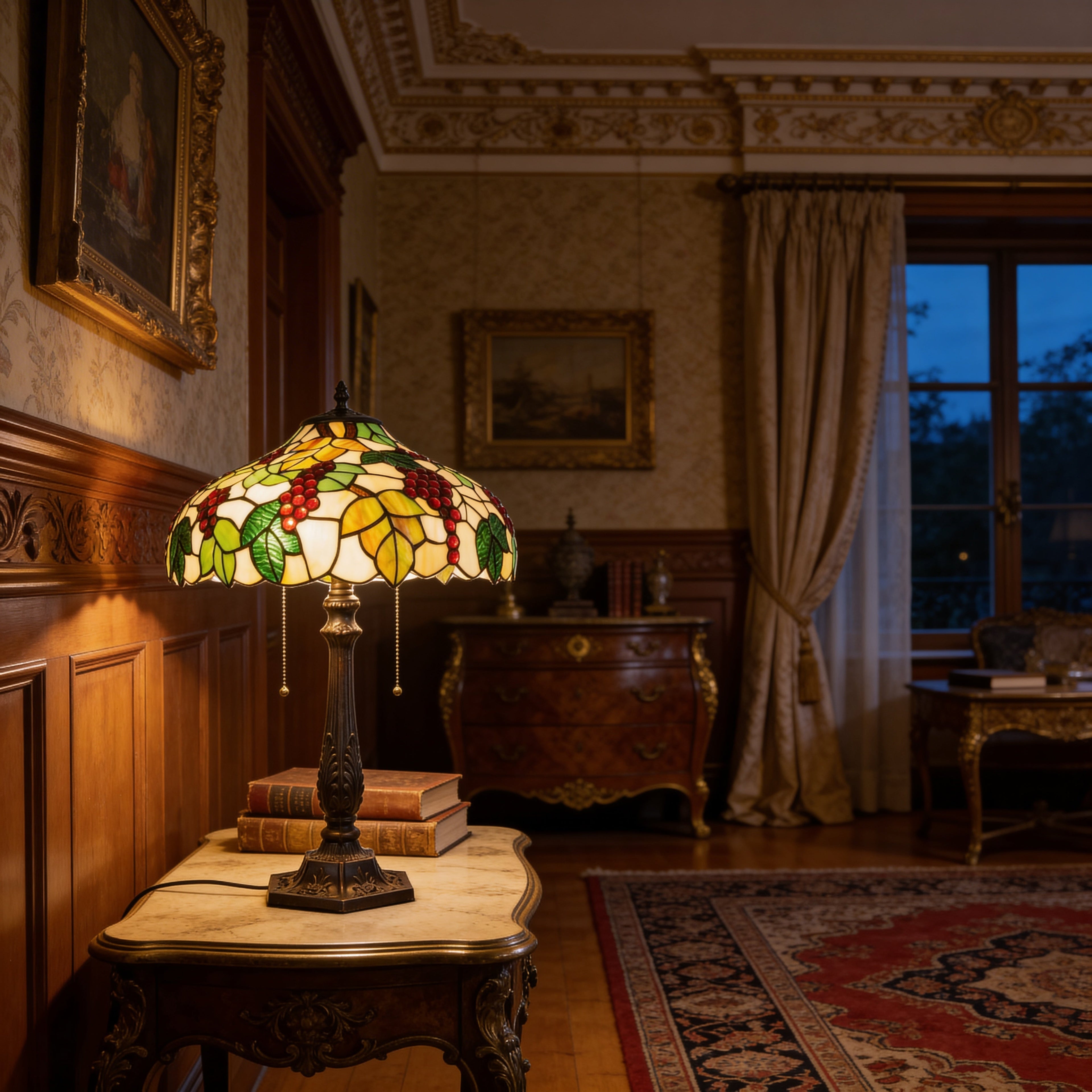 Tiffany Table Lamp - Vine Harvest 16"