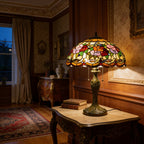 Tiffany Table Lamp - Rosewood Serenade 16"