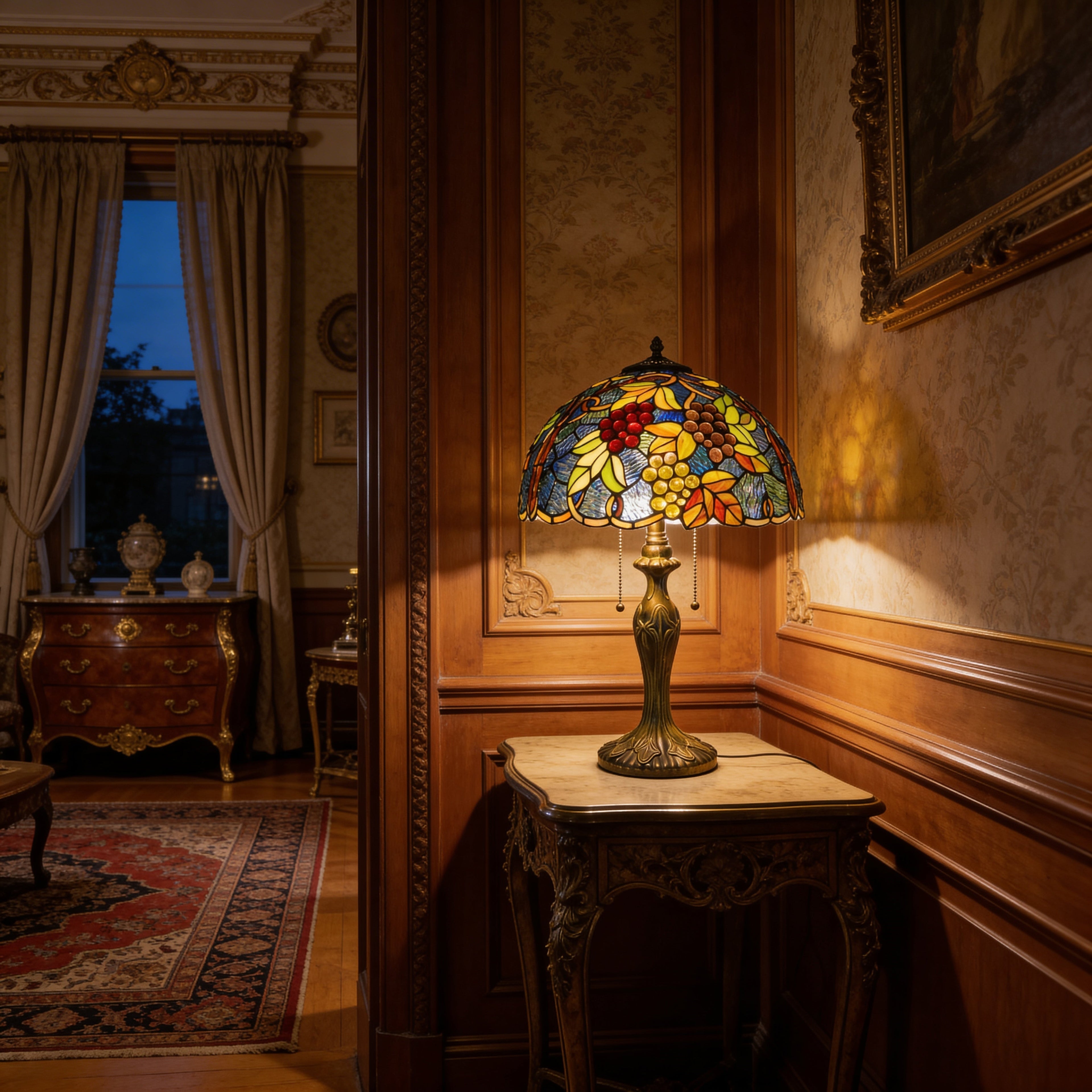 Tiffany Table Lamp - Vineyard Glow 16"