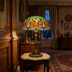 Tiffany Table Lamp - Amber Dragonfly 16"