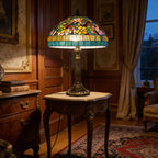 Tiffany Table Lamp - Emerald Dragonfly 18"