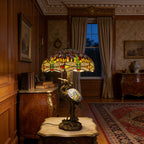 Tiffany Table Lamp - Golden Heron Dragonfly 20"