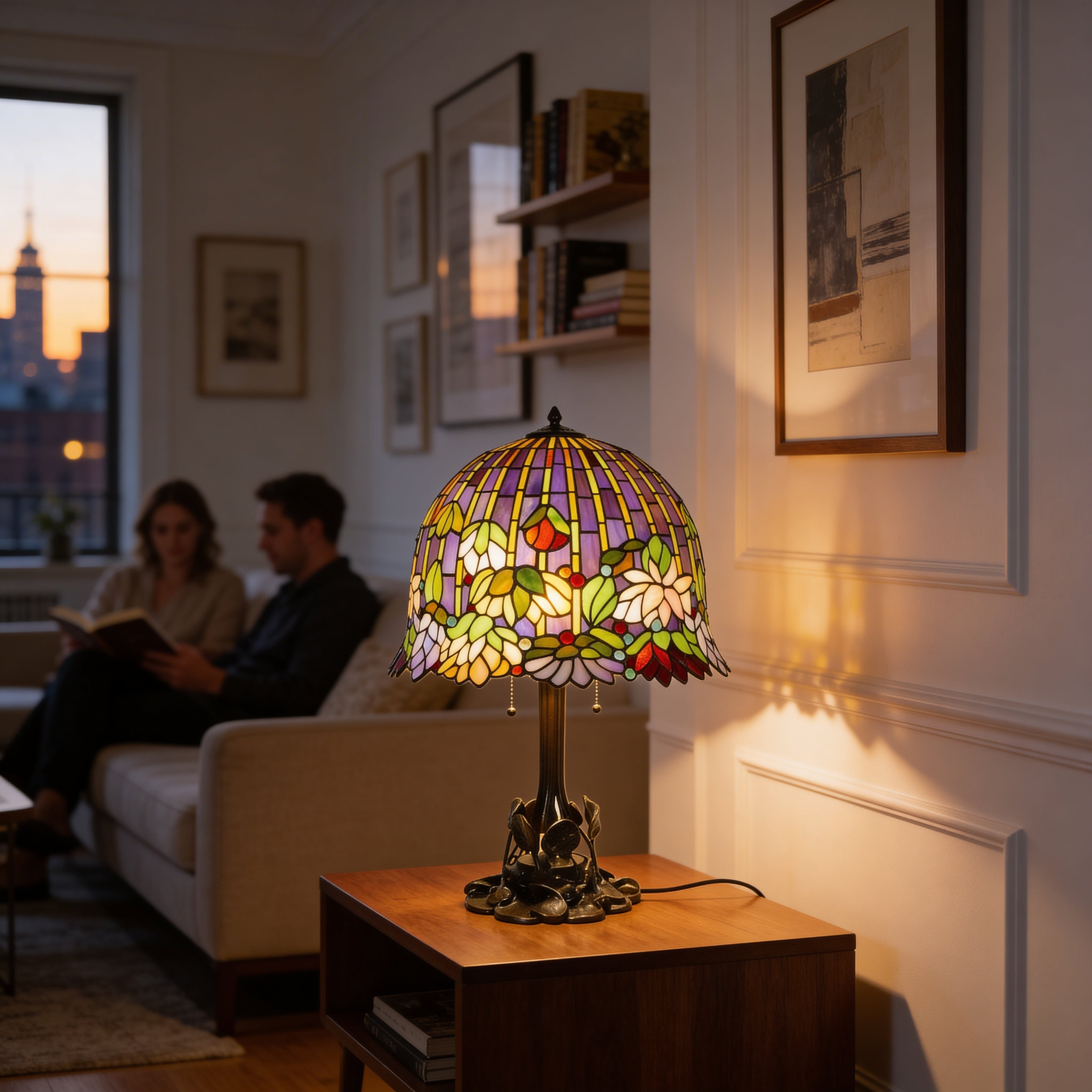 Tiffany Table Lamp - Lush Garden 18"