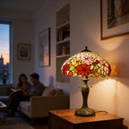 Tiffany Table Lamp - Autumn Bloom 16"
