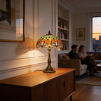 Tiffany Table Lamp - Golden Heron Dragonfly 20"