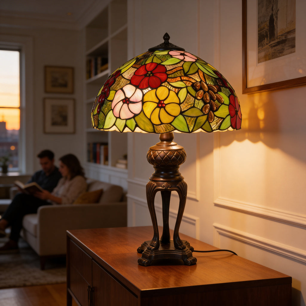 Tiffany Table Lamp - Garden Mosaic 16"