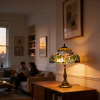 Tiffany Table Lamp - Lotus Meadow 18"