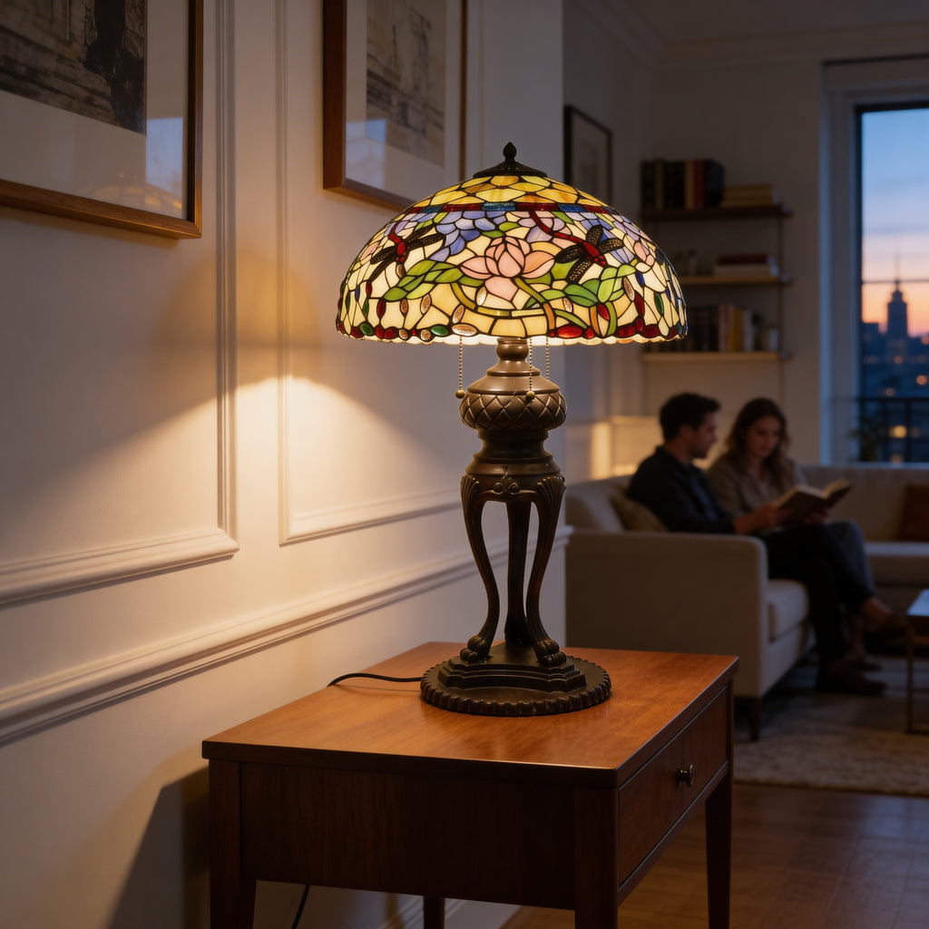 Tiffany Table Lamp - Jardin Luciole 16"