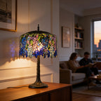 Tiffany Table Lamp - Midnight Wisteria 18"
