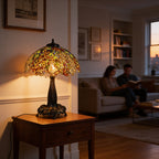 Tiffany Table Lamp - Amber Canopy 20.5"