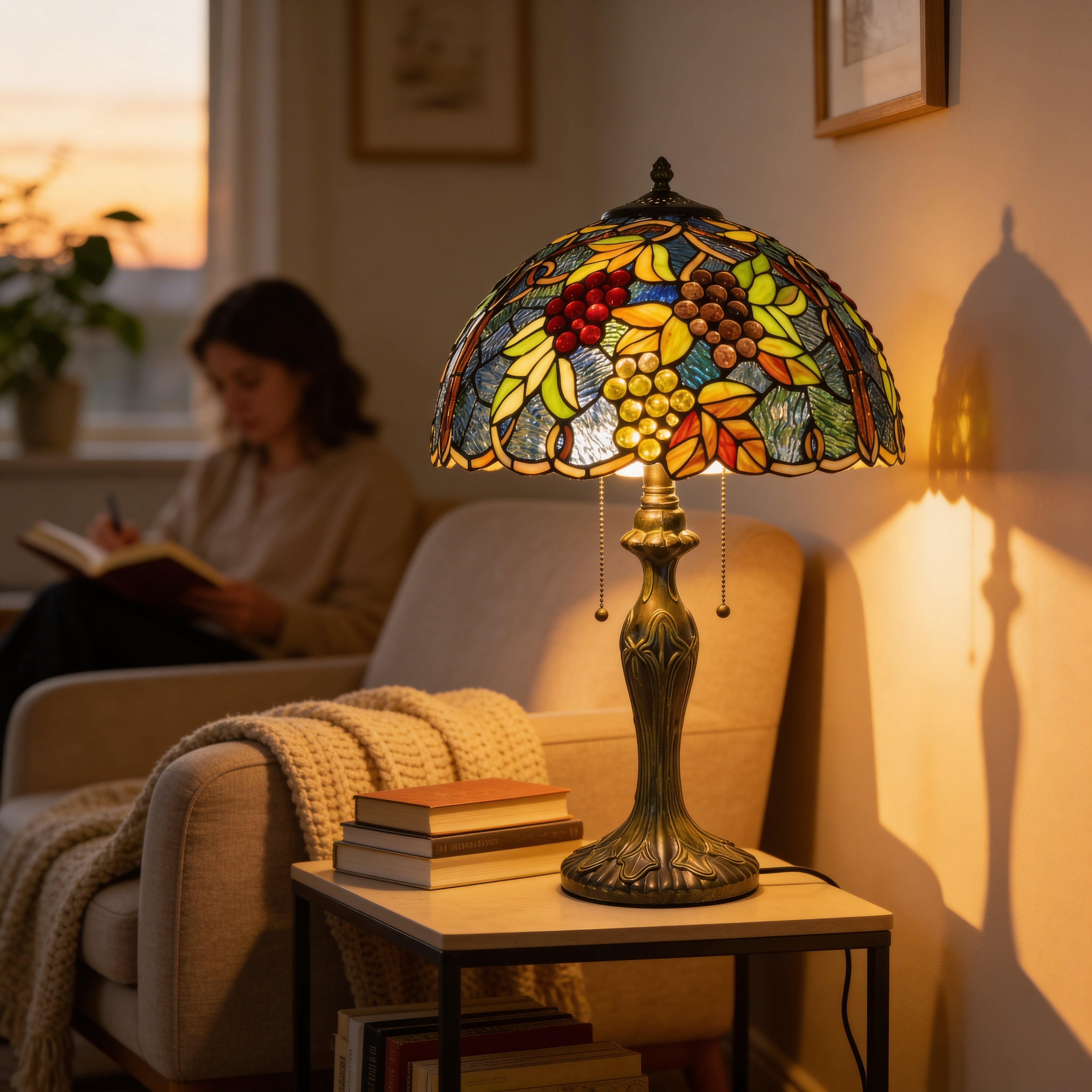 Tiffany Table Lamp - Vineyard Glow 16"