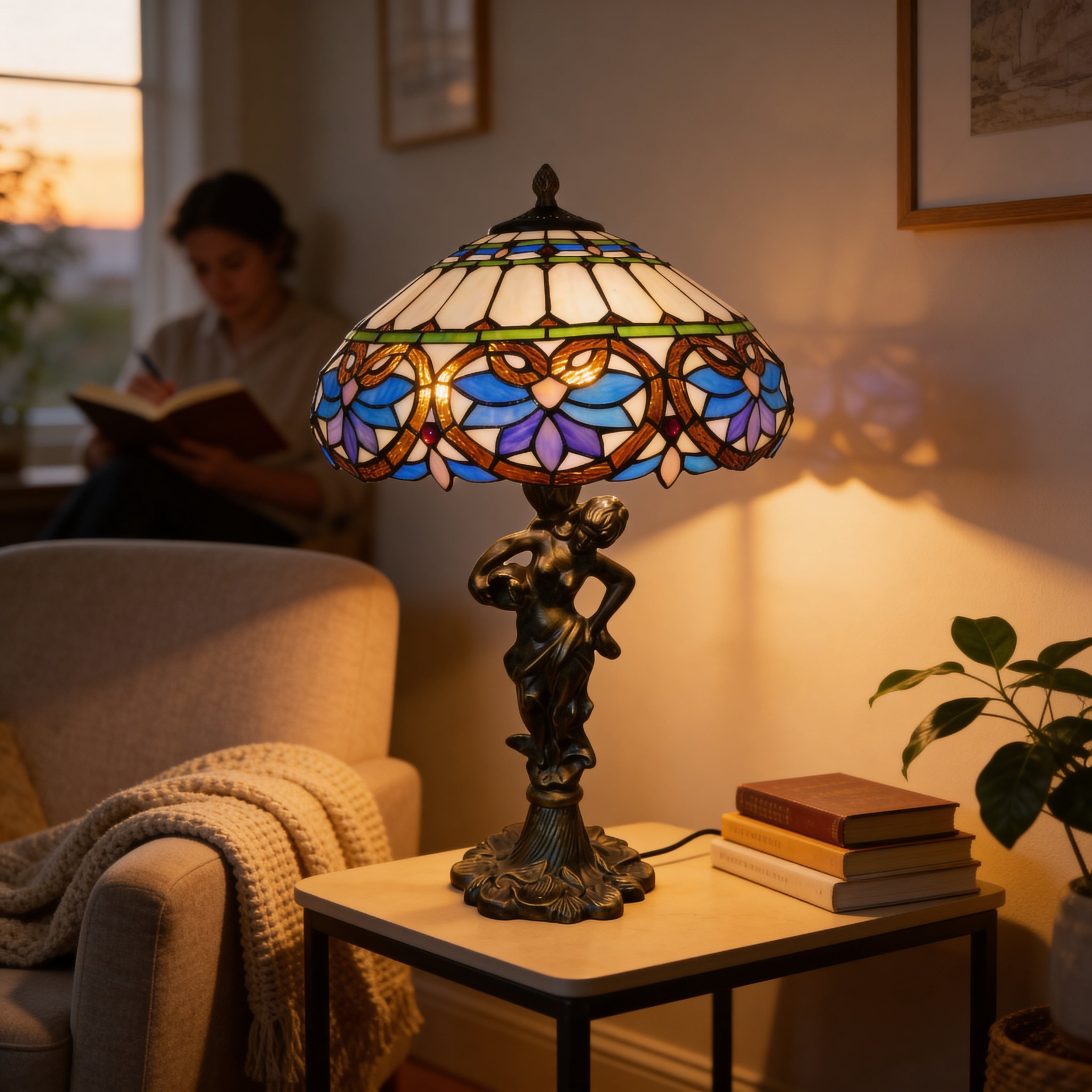 Tiffany Table Lamp - Celeste Aurelia 16"
