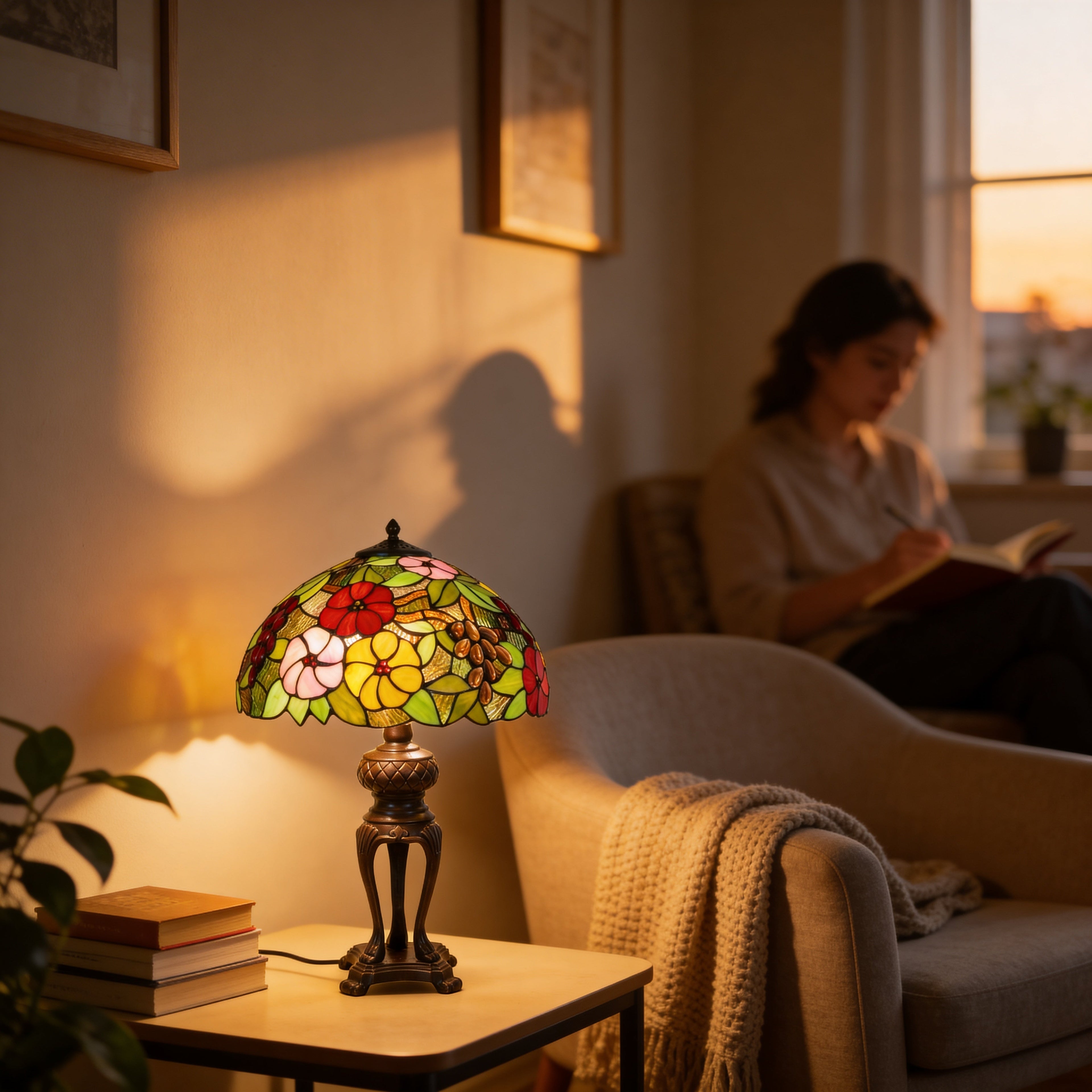 Tiffany Table Lamp - Garden Mosaic 16"