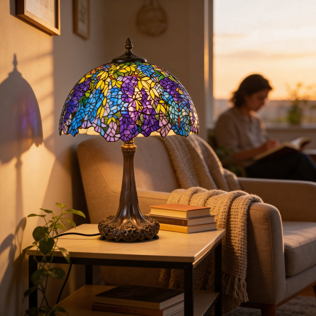 Tiffany Table Lamp - Wisteria Moonlight 20.5"
