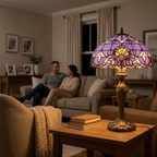 Tiffany Table Lamp - Amethyst 16"