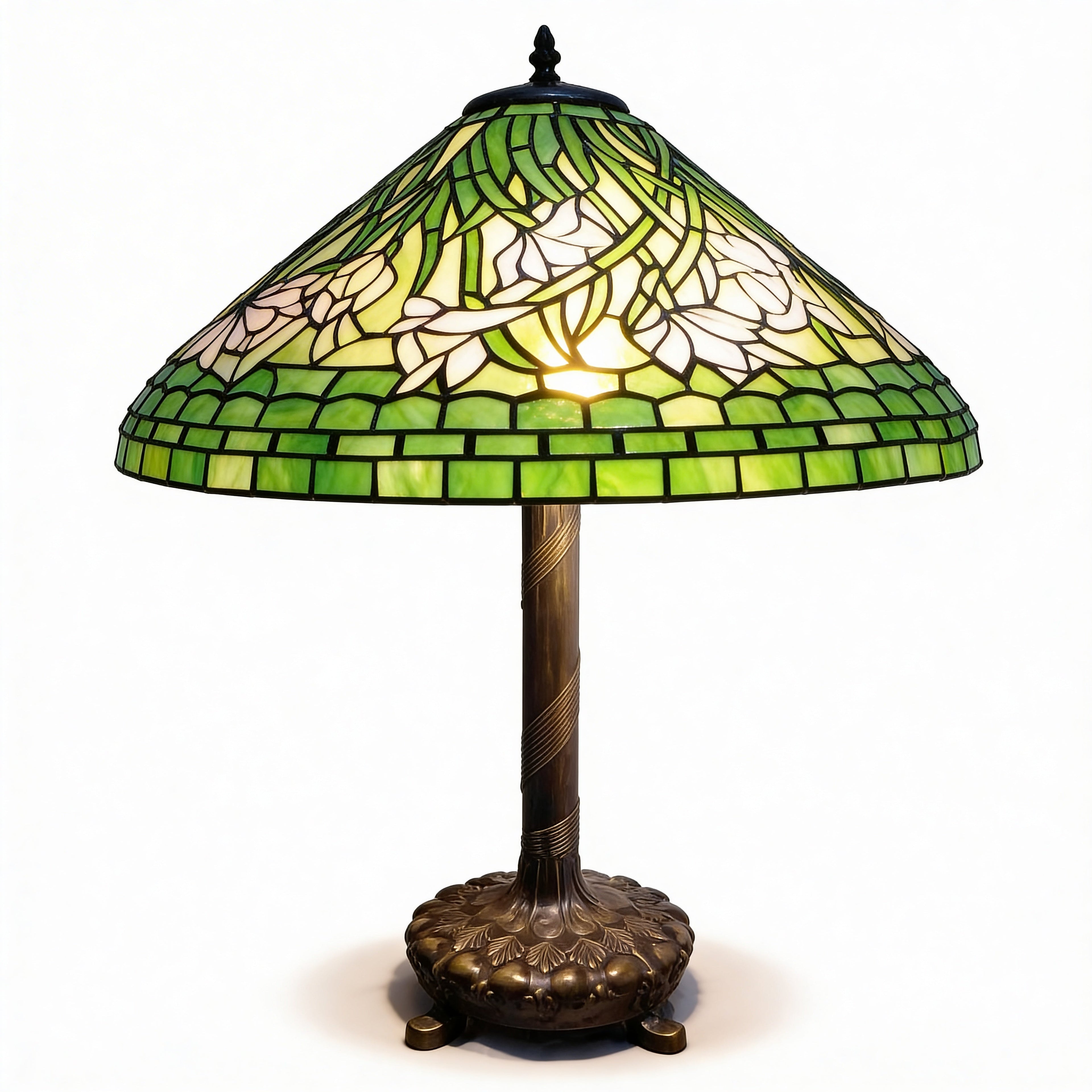 Tiffany Table Lamp - Verdant Lilyglow 20"